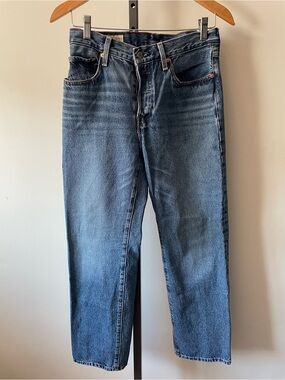 Levi's Premium 501 '90s High Rise Straight Leg Jeans Big E Button Fly W26 L30